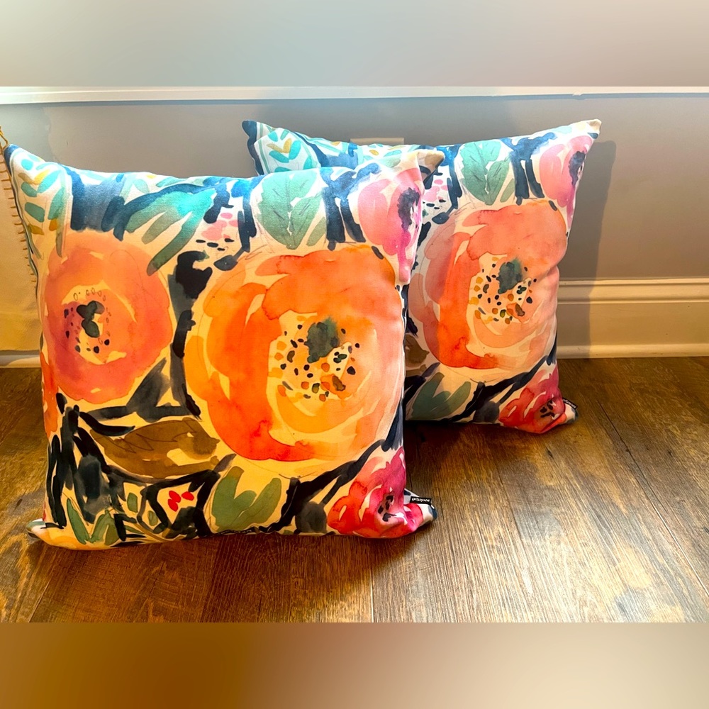 Society 6 floral pillow set